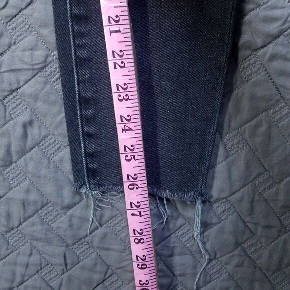 Express Jeans Womens 2S Black Skinny Súper High Rise Button Fly Dark Denim - Picture 4 of 12